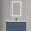 Miroir de meuble-lavabo mural avec cadre à DEL en aluminium-991426866