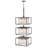 Giada Three-Light Multi-Tier Vertical Chandelier w/ Three Crystal Prism Drums