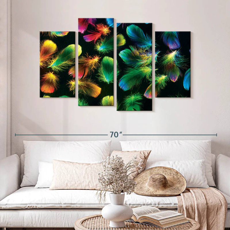 Motif de plumes Kerner, H 32 po x l 52 po