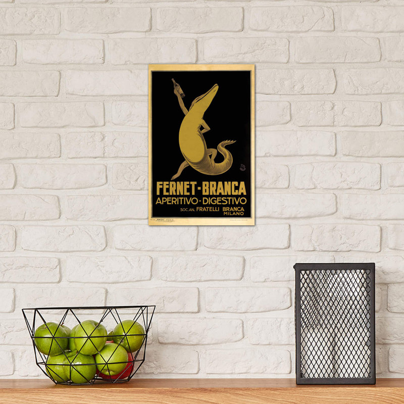 Fernet-Branca, Croc by Vintage Apple Collection - Wrapped Canvas Print, 66.04 cm H x 45.72 cm W x 1.91 cm D