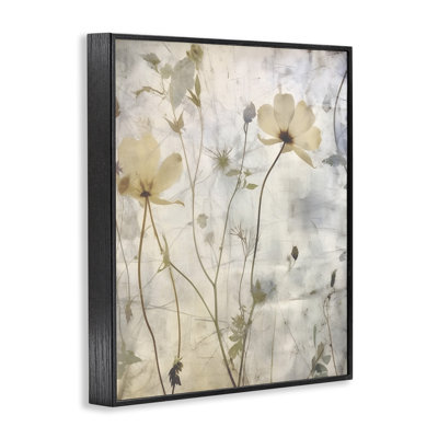 «Soft Neutral Botanicals», art de la giclée encadrée par lettré et doublé bg-258