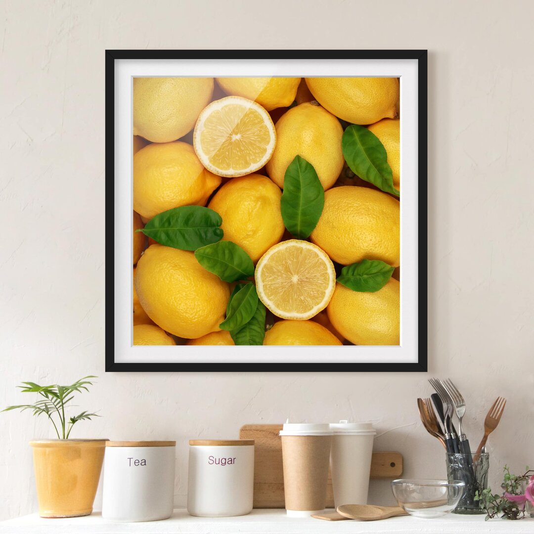 Gerahmtes Poster Juicy Lemons