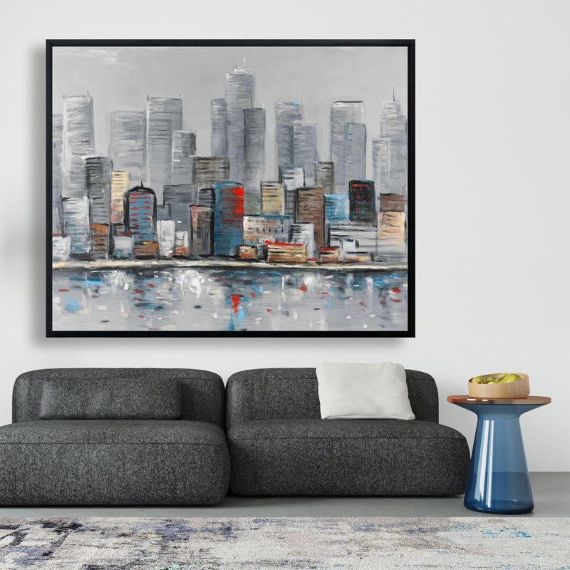 Abstract City Skyline Print On Canvas