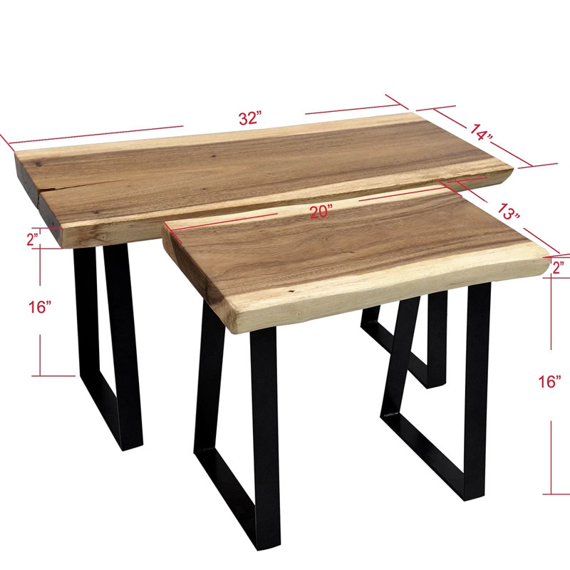 Sled End Table, 45.7cm H x 50.8cm W x 35.6cm D