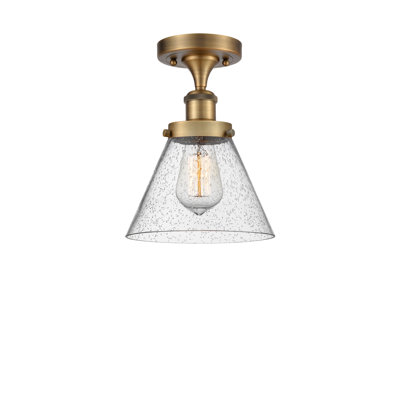 Alvonia Glass Semi Flush Mount