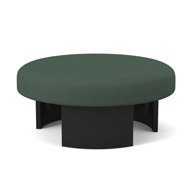 Eclipse Round Ottoman, Espresso, Fizz Ivory 100% Polyester