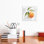 «L Orange on White» par Silvia Vassileva - reproduction d'art