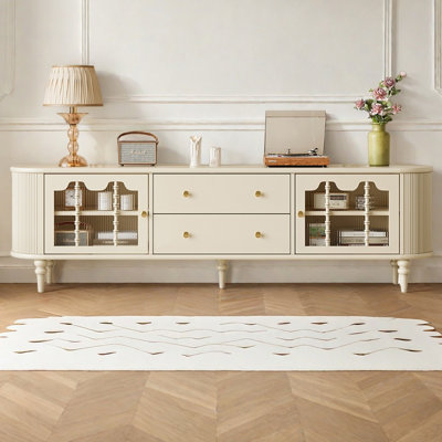 French Style Cherry Wood TV Stand