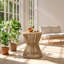 Table d'appoint d'extérieur en bois d'acacia et corde H 16,9 po x l 16,14 po x H 18,9 po Christopher Knight Home
