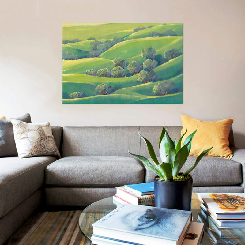 «Hillside View I» par Timothy O 'Toole - Giclée sur toile tendue avec châssis, H 12 po x l 18 po x P 1,5 po, Toile tendue