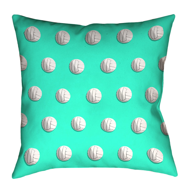 Coussin volley, 18 po x 18 po, Bleu sarcelle
