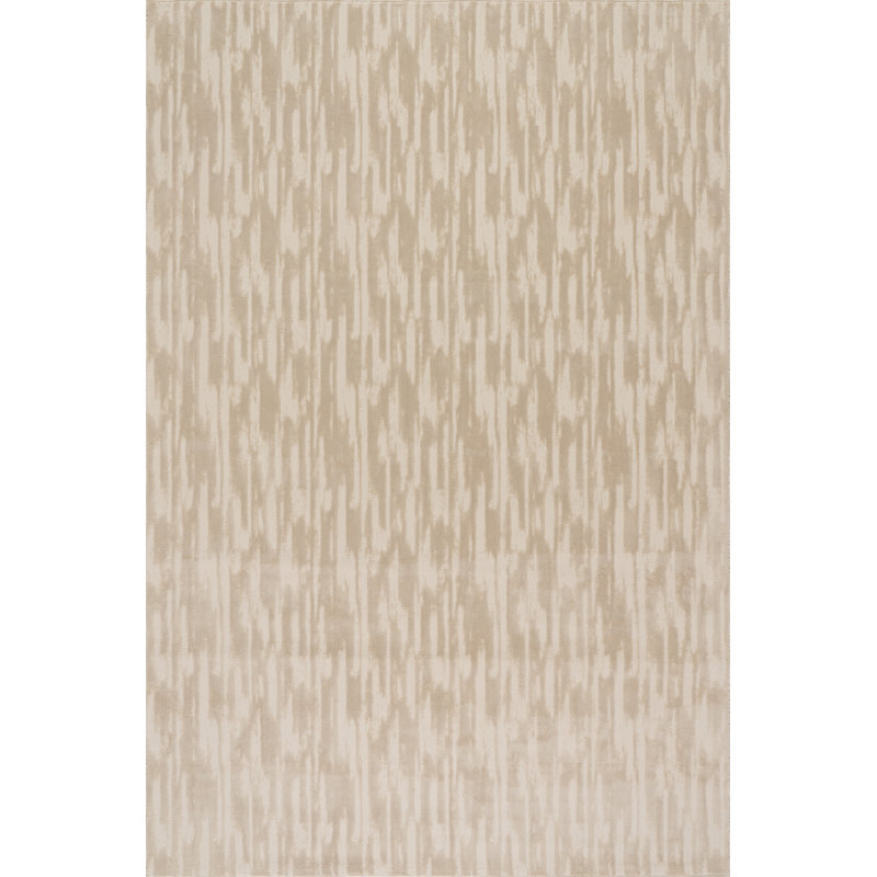 Tapis géométrique Zirella, Ivoire ivoire, Rectangle de 5 pi x 8 pi