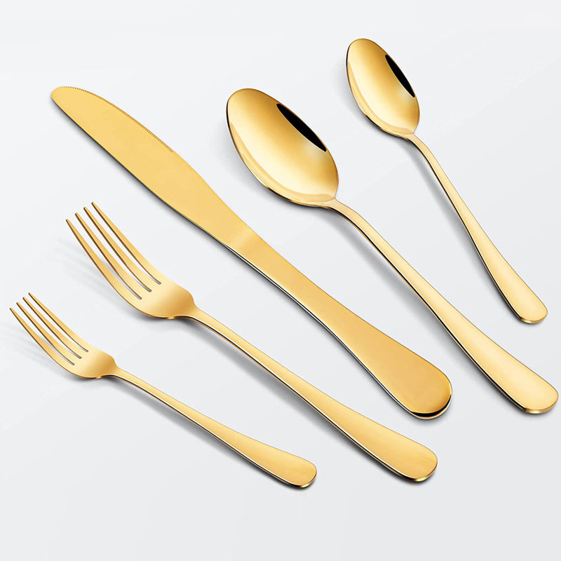 Ensemble de couverts 30 pièces en argent, couteaux en acier inoxydable poli miroir, fourchettes et cuillères, ensembles d'ustensiles de cuisine pour la vaisselle New Home Essentials, couverts, va au lave-vaisselle