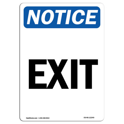 Exit Aluminum Sign 12 x 18