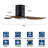 Andricka 40'' Ceiling Fan with LED Lights