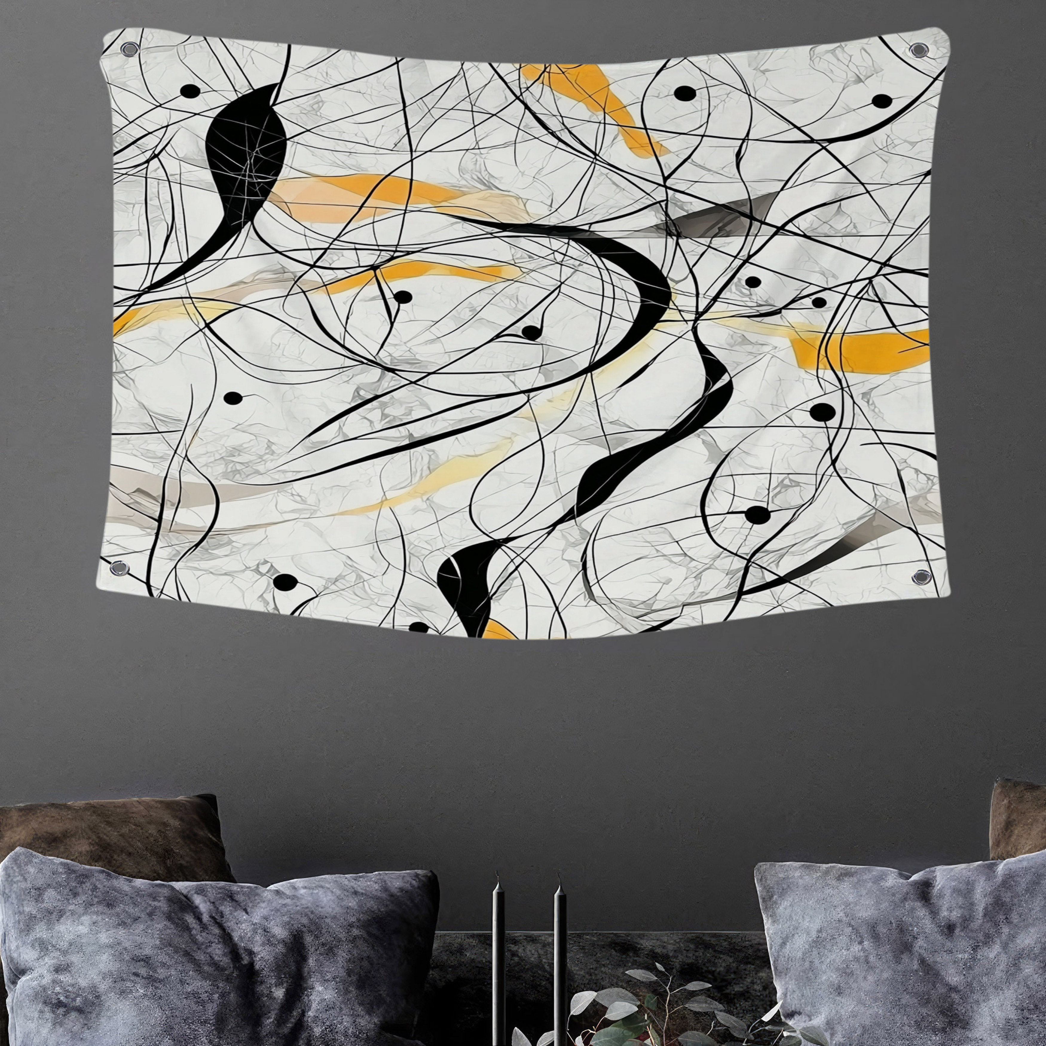 For Living Room Contemporary Wall Tapestry, Coral Sculpture