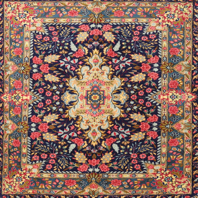 Tapis traditionnel Mehroon / noir / bleu