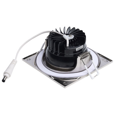 10 Watt LED Direct Wire Downlight Remote Driver CCT Selectable Dimmable Square White Finish