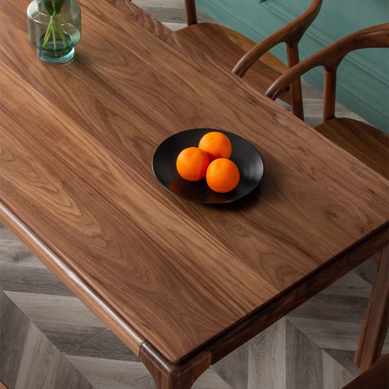 Nalenhle Walnut Solid Wood Top Dining Table, 29.5”H x 63”L x 31.5”W