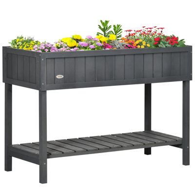 Ayaan Wood Elevated Planter