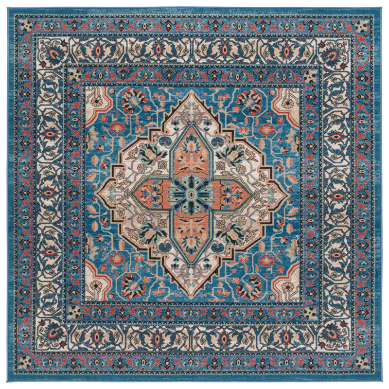 Journey Performance Machine Washable Oriental Rug, Square 6'7"