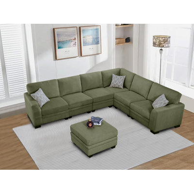 7 - Piece Compression Upholstered Sectional