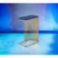Table d'appoint bleue et dorée avec utilitaire polyvalent