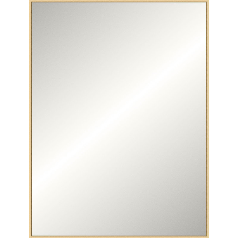Miroir en bois massif, 89.25" x 49.25", Natural, Rectangulaire