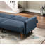 Coussin moderne en polyfibre bleu marine avec pieds en bois et dossier réglable pour le salon - assurance de la qualité-749423260