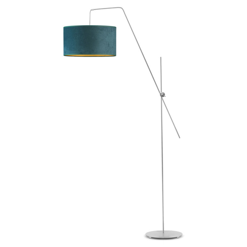 Lusa 176cm Arched Floor Lamp, Green/Gold