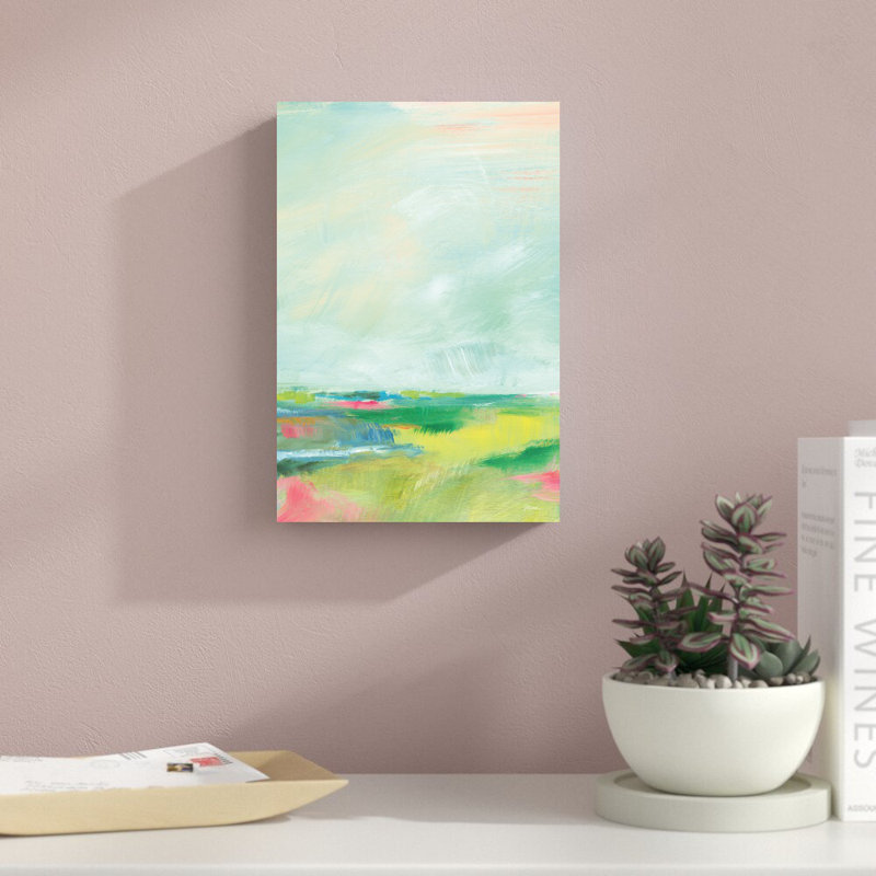 «Colorful Horizon Vertical II» par Sue Schlabach, reproduction d'art sur toile tendue, H 12 po x l 8 po