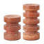 Capri Travertine Candle Holder Set Of 2