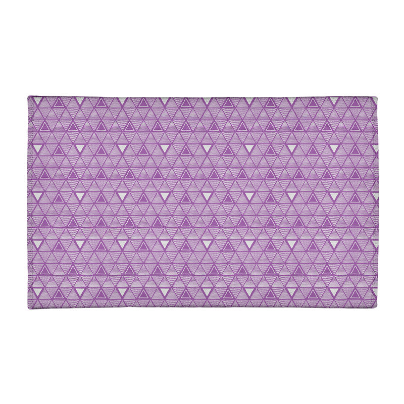 Tapis de zone rose pâle triangles à la main, Rectangle 2 pi x 3 pi