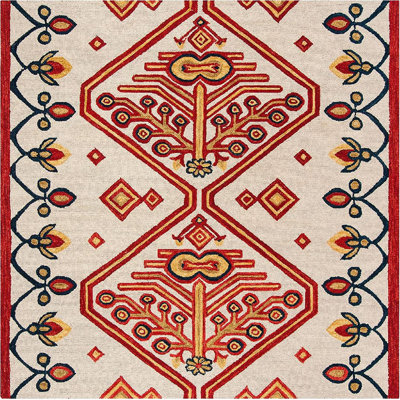 Vahakn Hand Tufted Wool Southwestern Rug