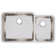 Lustertone 35.25" L x 20.5" W Double Basin Undermount Kitchen Sink