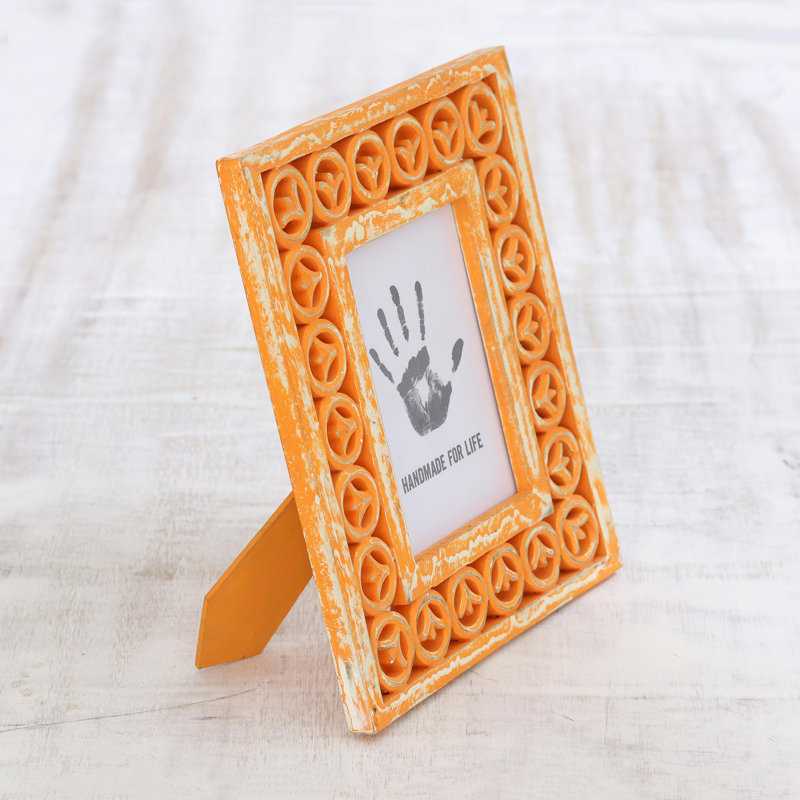 Orange Solid Wood Matte Picture Frame