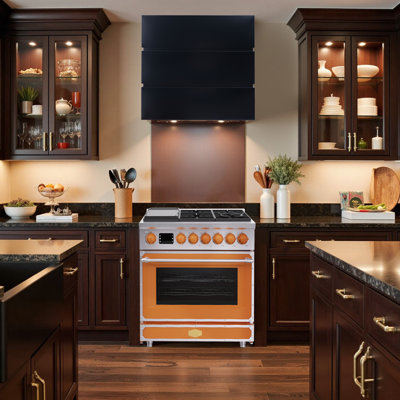 Akicon Freestanding Gas Cooktop Oven Combo, Features Sealed Burners, Rapid Convection Oven, Convertible Fuel (NG/LP), Durable Cast Iron Grating (TOSTOSA1)