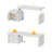 110"W Large Kitchen Island Lift Table