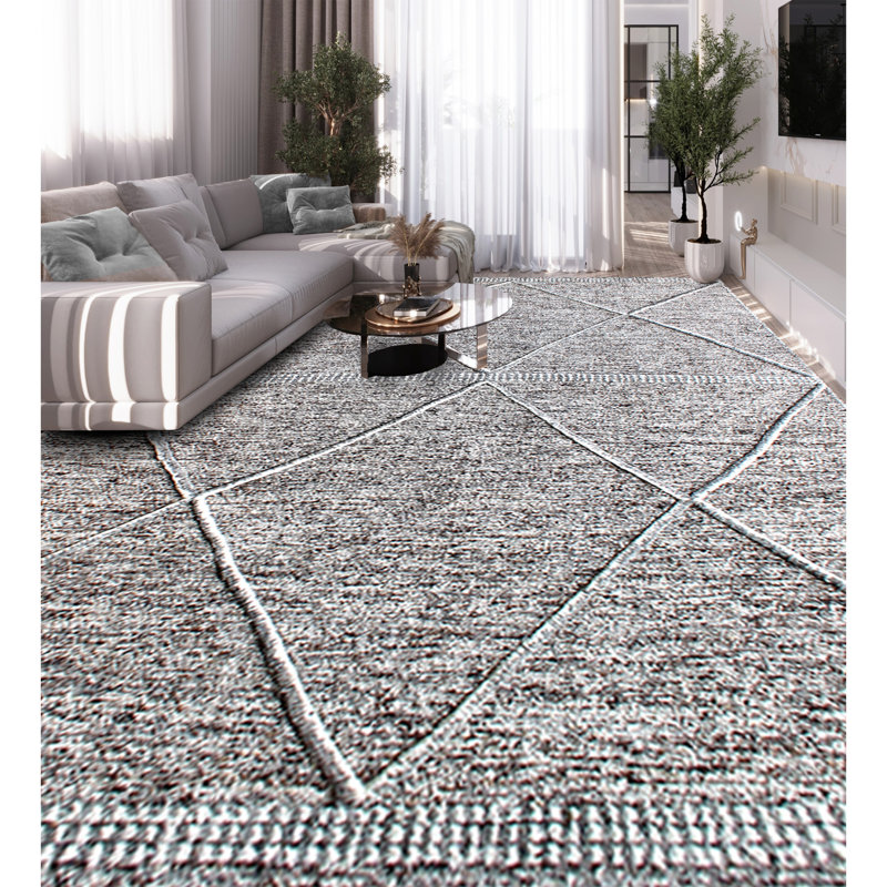 Moroccan Geometric Area Rug, Rectangle 9' x 12'
