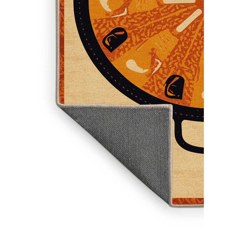 Tapis moelleux moelleux d'inspiration mondiale Clybourn Paella, 8 x 10