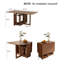 Table de salle à manger pliante en bois massif (seulement la table, sans les chaises)