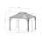 Hardtop Gazebo 10x12 ft - Double Galvanized Steel Roof & Aluminum Frame 