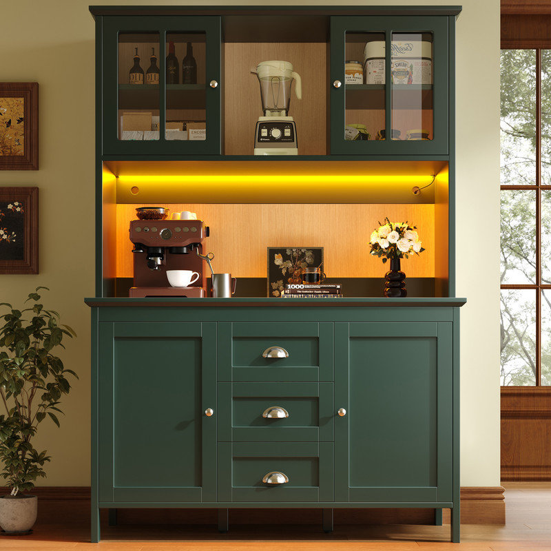 Kitchen Cabinet Set, Green