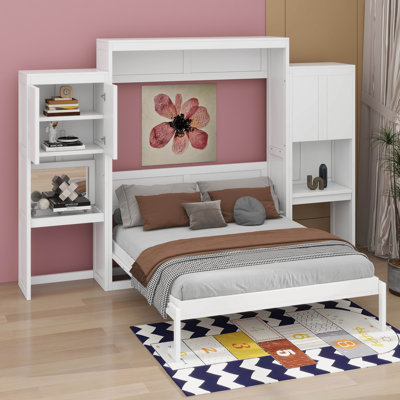 Grand lit escamotable mural avec bureau