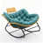 Green Cushion + Rattan+Metal sélectionné