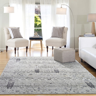 Tapis floral beige