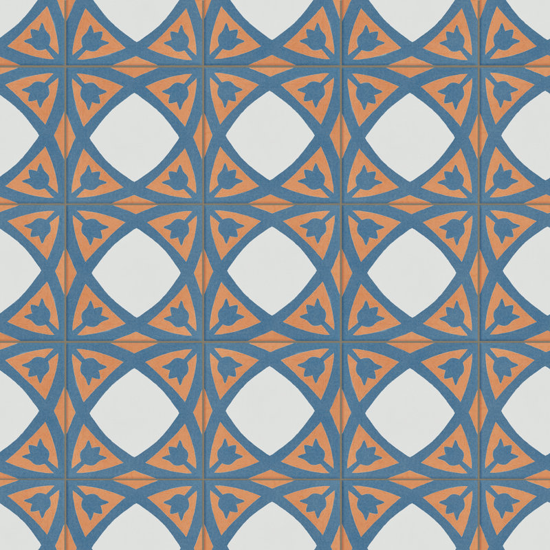 Revival 7.75" x 7.75" Ceramic Patterned Subway Wall & Floor Tile