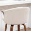 Tabouret de comptoir pivotant rembourré avec structure en bois Devault-123162629