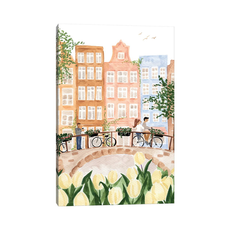 «Amsterdam in The Spring», reproduction sur toile tendue, H 12 po x l 8 po x P 0,75 po