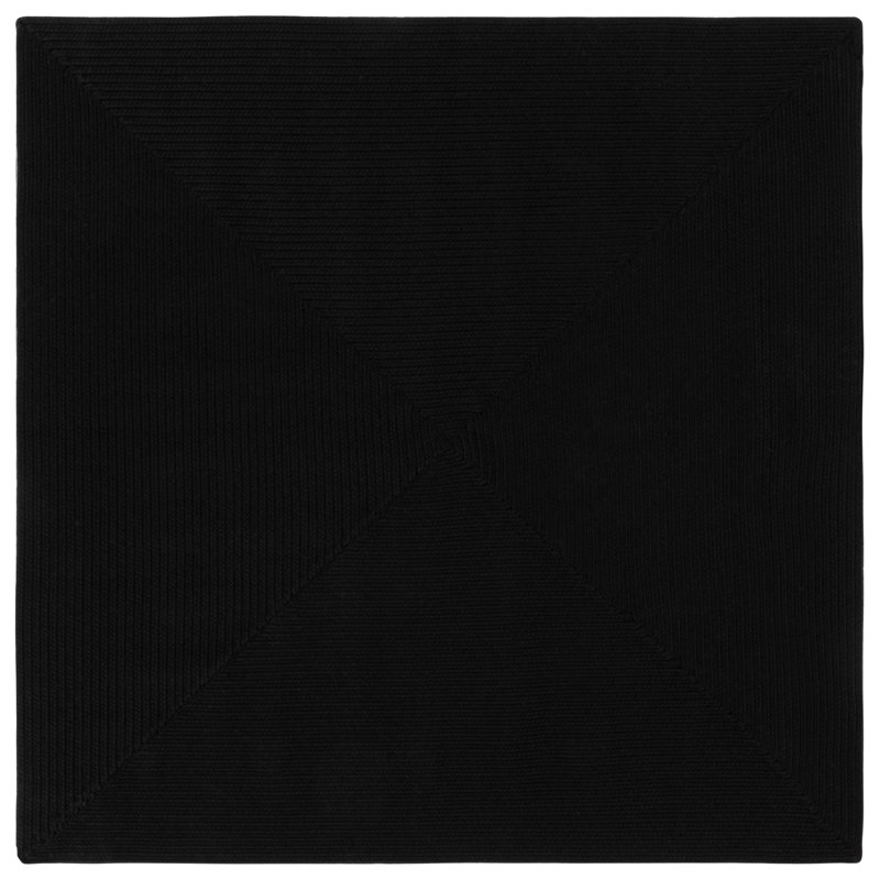 Tapis d'intérieur / extérieur de couleur unie tissé à la main Keiosha Performance, Carré 6 pi